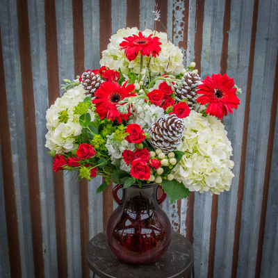 Winter Vase from Marion Flower Shop in Marion, OH